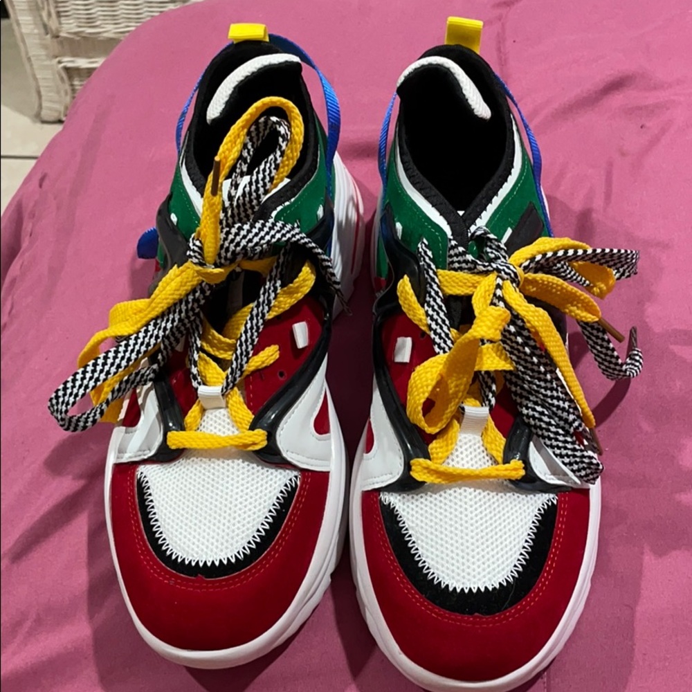 Shein Lace up Mesh Panel Sneakers